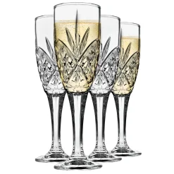 Dublin Crystal Flutes, Set of 4