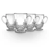 Dublin Crystal Footed Coffee Mug, Set of 4