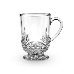 Dublin Crystal Footed Coffee Mug, Set of 4