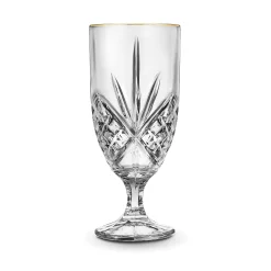 Dublin Crystal Gold Rim Ice Tea Glass, Set of 4