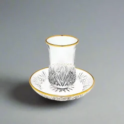 Dublin Crystal Gold Rim Kiddush Set
