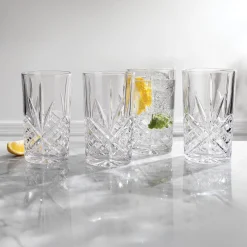 Dublin Crystal Highball, Set of 4
