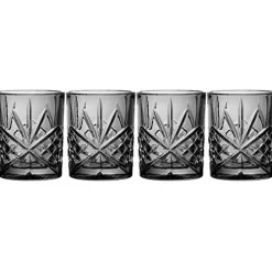 Dublin Crystal Midnight Double Old Fashion, Set of 4