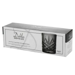 Dublin Crystal Midnight Double Old Fashion, Set of 4