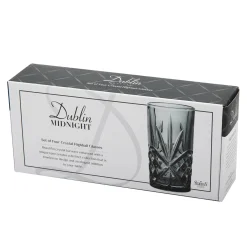Dublin Crystal Midnight Highball, Set of 4