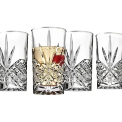 Dublin Crystal Platinum Rim Highball, Set of 4