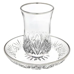 Dublin Crystal Platinum Rim Kiddush Set