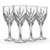 Dublin Crystal Platinum Rim Goblet, Set of 4