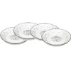 Dublin Crystal Platinum Rim Dessert Plate, Set of 4