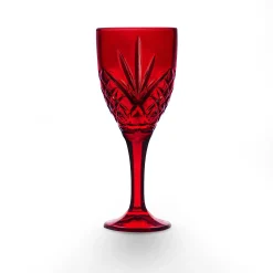 Dublin Crystal Red Goblet, Set of 4