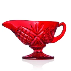 Dublin Crystal Red Gravy Boat