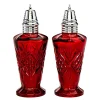 Dublin Crystal Red Salt & Pepper Shaker Set
