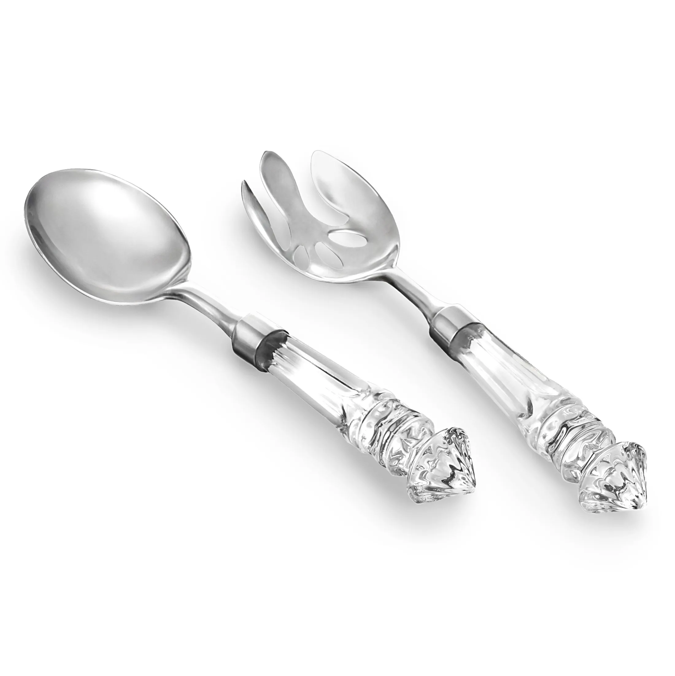 Dublin Crystal Salad Bowl with Salad Server Set