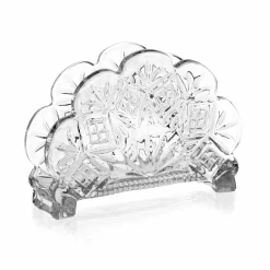 Dublin Crystal Scalloped Standing Napkin Holder