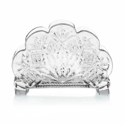 Dublin Crystal Scalloped Standing Napkin Holder