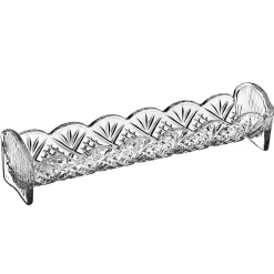 Dublin Crystal Scalloped Cracker Tray