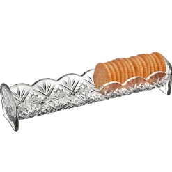 Dublin Crystal Scalloped Cracker Tray