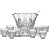 Dublin Crystal Scalloped 10 Piece Punch Set