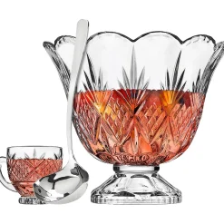 Dublin Crystal Scalloped 10 Piece Punch Set