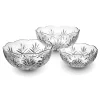 Dublin Crystal Scalloped 3 Piece Serving Bowl Set