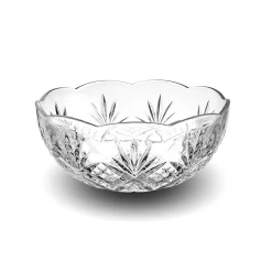 Dublin Crystal Scalloped 3 Piece Serving Bowl Set