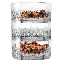 Dublin Crystal Stacking Nut Bowl, Set of 3