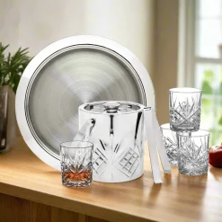 Dublin Crystal Stainless Steel 7 Piece Bar Set