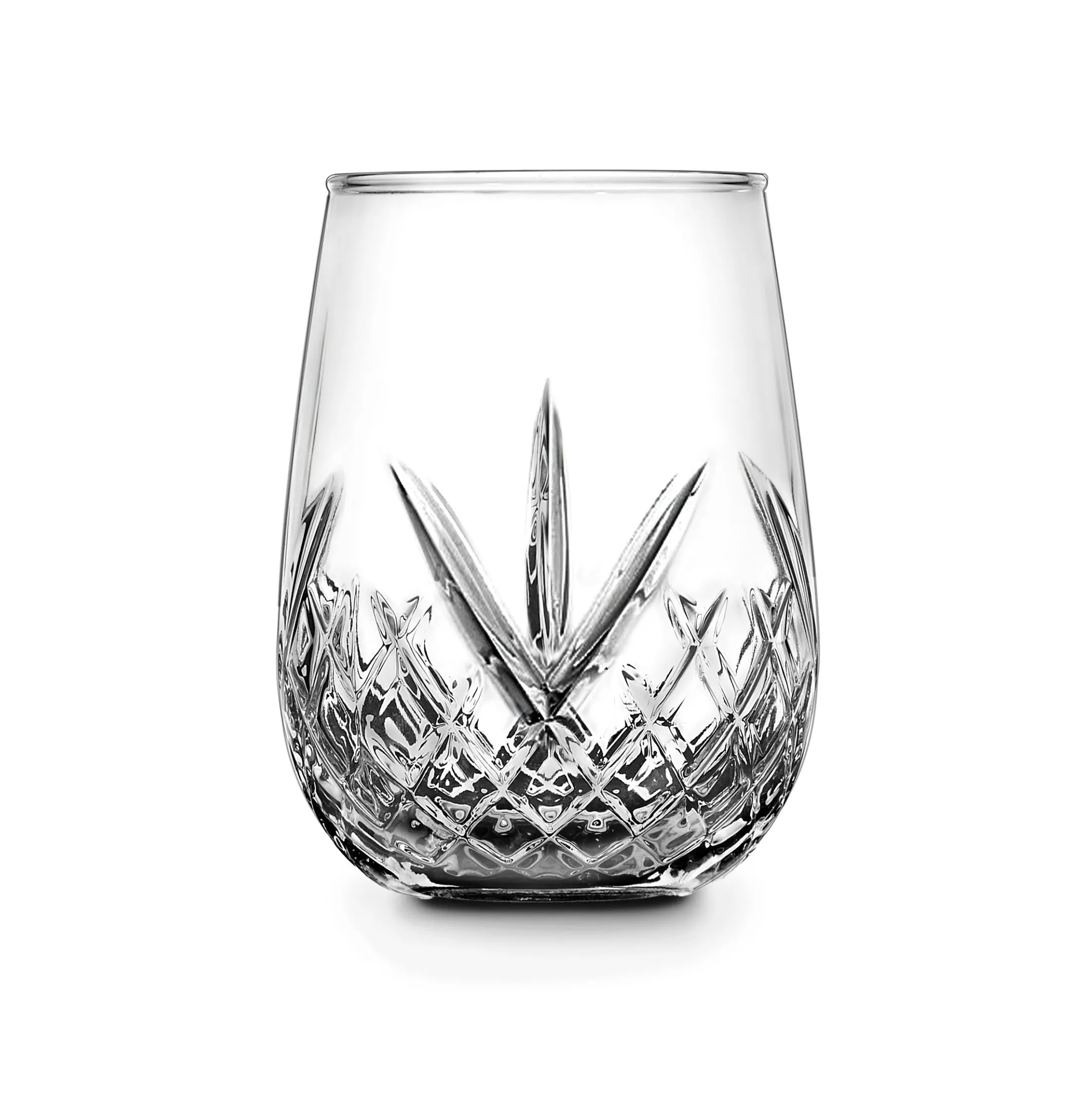 Dublin Crystal Stemless Wine, Set of 4