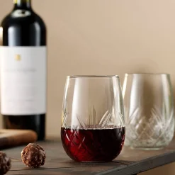Dublin Crystal Stemless Wine, Set of 4