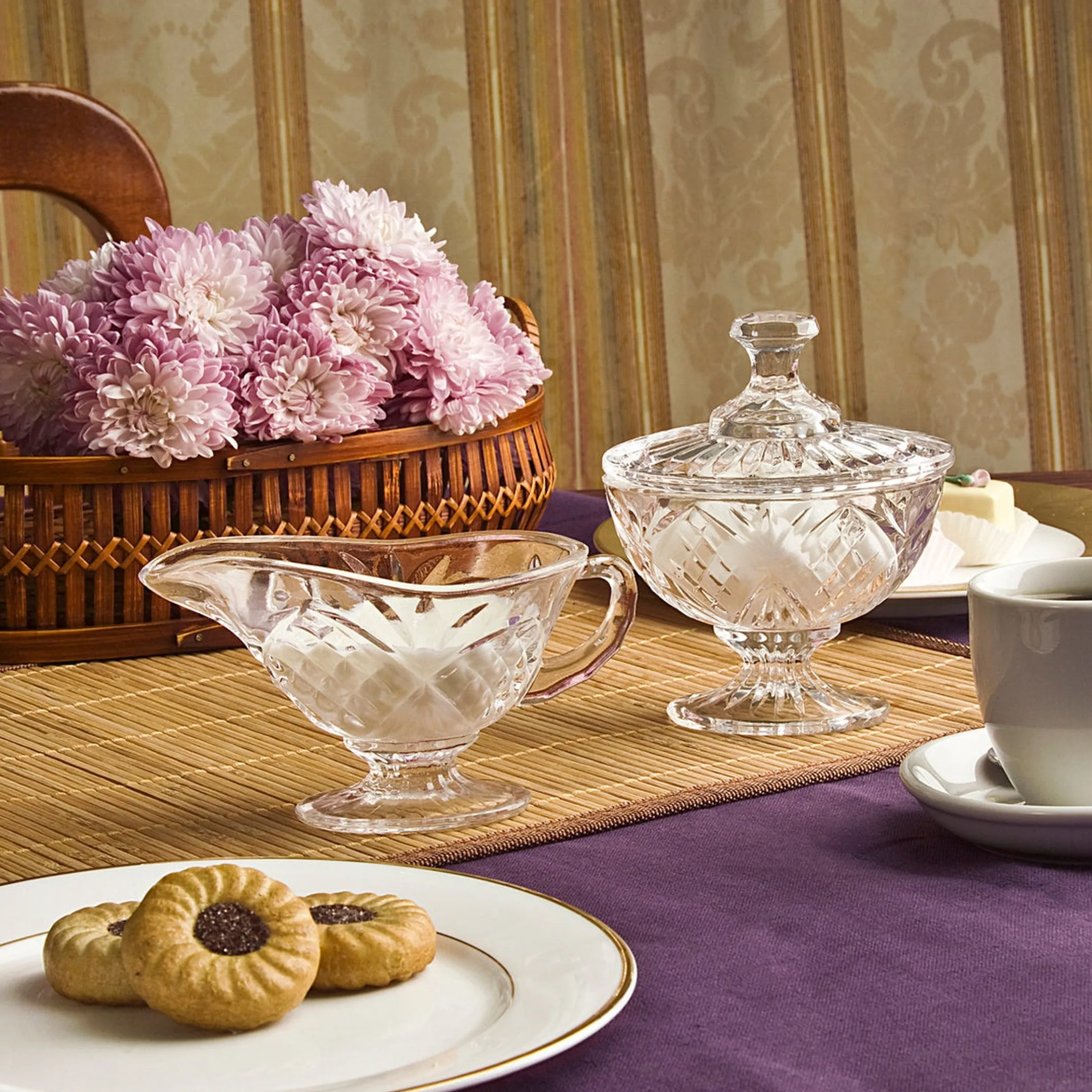 Dublin Crystal Sugar & Creamer Set