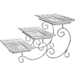 Dublin Crystal Three Tier Serving Stand