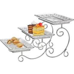 Dublin Crystal Three Tier Serving Stand