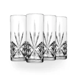 Dublin Crystal Tom Collins Highball Glass, Set of 4
