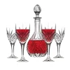 Dublin Crystal Wine Decanter 5 Piece Set