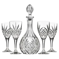 Dublin Crystal Wine Decanter 5 Piece Set