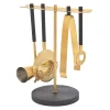 Encalmo 5 Piece Textured Black & Gold Bar Tool Set