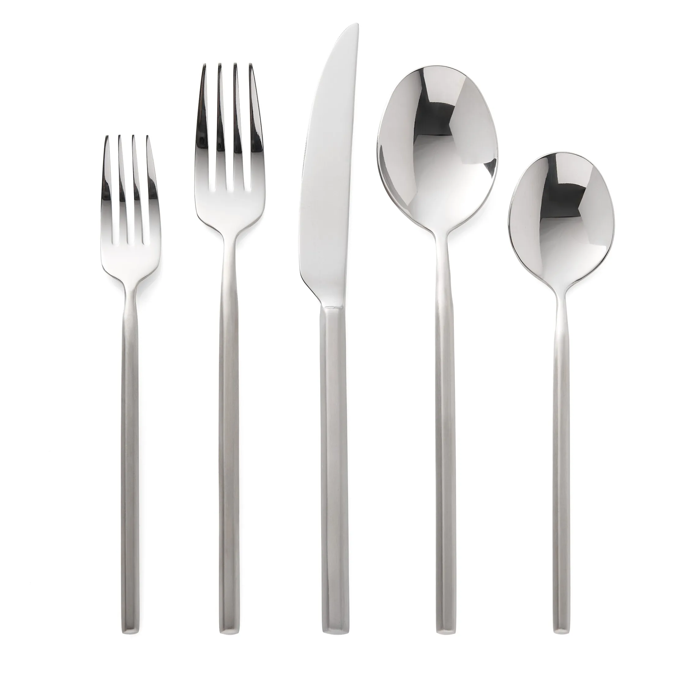 Esagono Matte 18/10 Stainless Steel 20 Piece Flatware Set, Service For 4