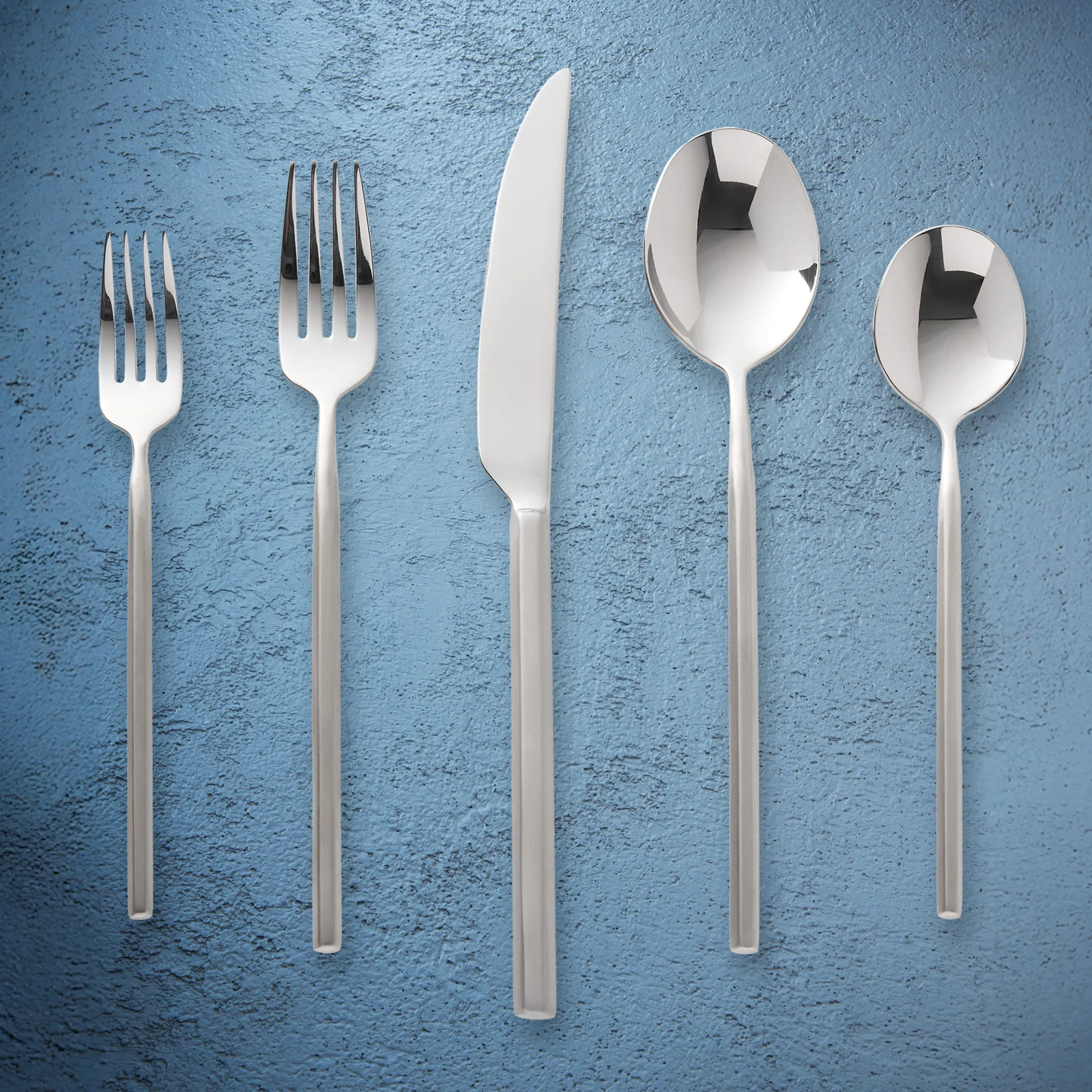 Esagono Matte 18/10 Stainless Steel 20 Piece Flatware Set, Service For 4