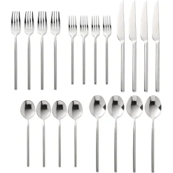 Esagono Mirrored 18/10 Stainless Steel 20 Piece Flatware Set, Service For 4