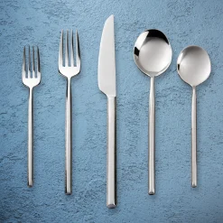 Esagono Mirrored 18/10 Stainless Steel 20 Piece Flatware Set, Service For 4