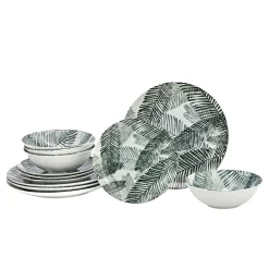 Felice Porcelain 12 Piece Dinnerware Set, Service For 4