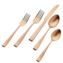 Flagstaff Matte Copper 18/0 Stainless Steel 20 Piece Flatware Set, Service For 4