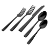 Flagstaff Mirrored Black 18/0 Stainless Steel 20 Piece Flatware Set, Service For 4