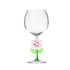 Flower Acrylic Wine Glass