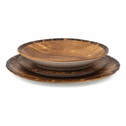 Foret Porcelain 12 Piece Dinnerware Set, Service for 4