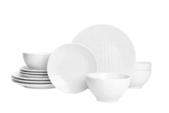 Freemont Porcelain 12 Piece Dinnerware Set, Service for 4