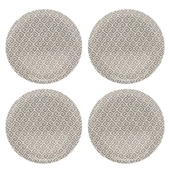 Geometric Melamine Dinner Plate, Set of 4
