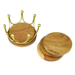 Gold Crown Coaster Set