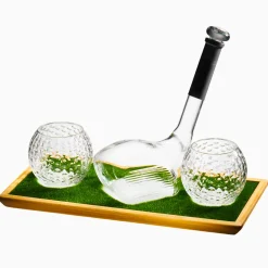 Golf 3 Piece Decanter Whiskey Set