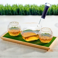 Golf 3 Piece Decanter Whiskey Set